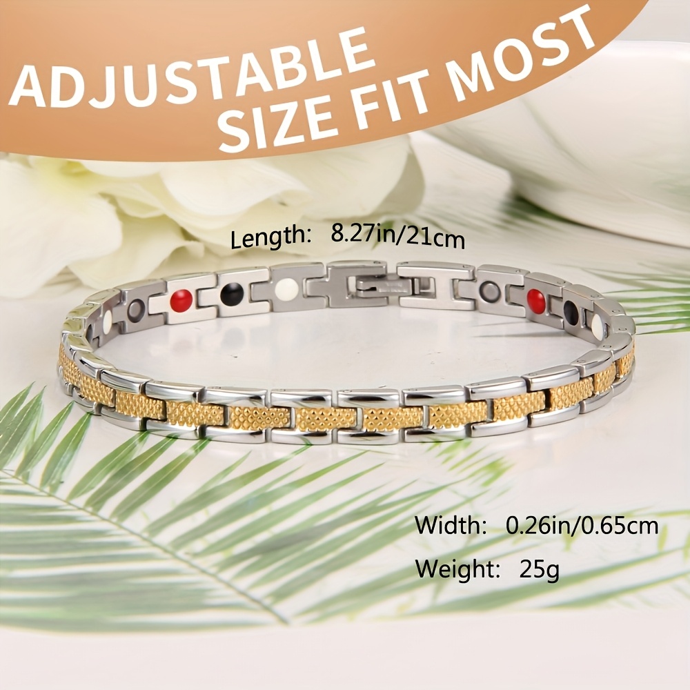 Women's Stainless Steel Magnetic Bracelet, Adjustable Gift
